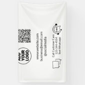 Bel de klantenservice tekst whatsapp Q R code busi Spandoek (Verticaal)