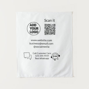 Bel de klantenservice tekst whatsapp Q R code busi Wandkleed