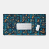 Bel effet patchwork en sarcelle foncée (Clavier et souris)