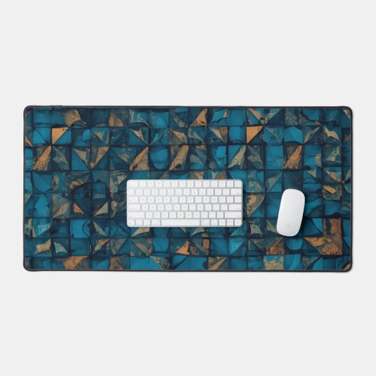 Bel effet patchwork en sarcelle foncée (Clavier et souris)