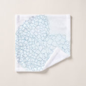 Bel ensemble bleu de serviette d'hortensia (Gant de toilette)