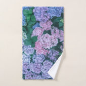 Bel ensemble floral pourpre et rose de serviette (Serviette à main)