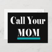 Bel je mam Fun Gift Briefkaart (Voorkant / Achterkant)