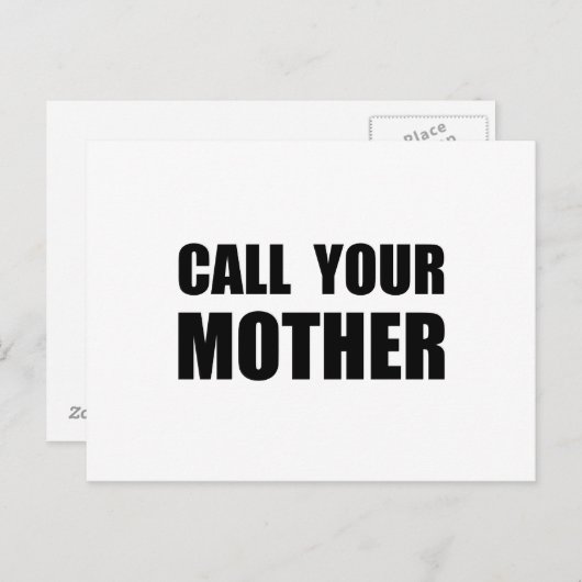 Bel je moeder briefkaart (Voorkant / Achterkant)