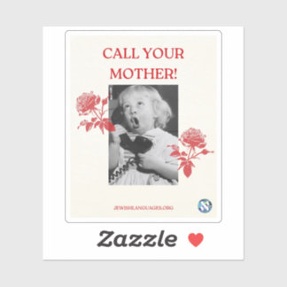 Bel je moeder! Engels Sticker