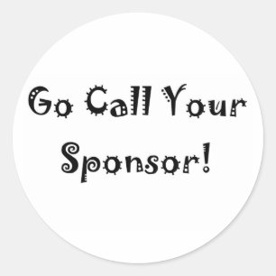 bel je sponsor ronde sticker