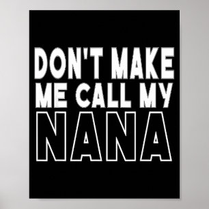 Bel mama niet te bellen op moederdag kleinkind oma poster