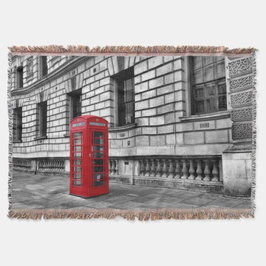 Bel me - London Red Phone Box Blanket Deken (Voorkant)
