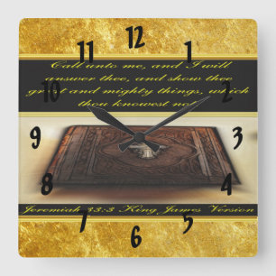 Bel me op, en ik zal de Jeremiah 33:3 beantwoorden Vierkante Klok