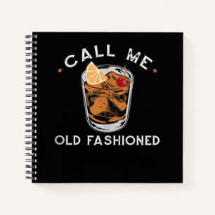 Bel me Oude Fashioned Whiskey Drink Cocktail Notitieboek