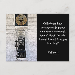 "BEL ME" OUDE STIJL BETAALTELEFOON (FOTO) BRIEFKAART