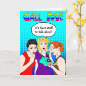 Bel me | Retro Pop Art | Miss U Kaart (Gele Bloem)