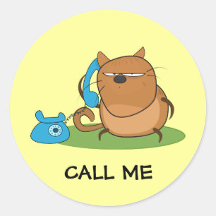 Bel Me Ronde Sticker