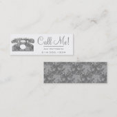 Bel me! Silver-kaarten voor telefoongesprekken Mini Visitekaartje (Voorkant / Achterkant)