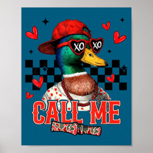 Bel Me Wilde Eend Jagen Fijne Valentijnsdag Poster