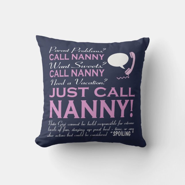 Bel Nanny. Kussen (Voorkant)