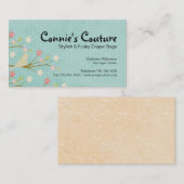 Bel oiseau et carte de visite floral (Devant / Derrière)