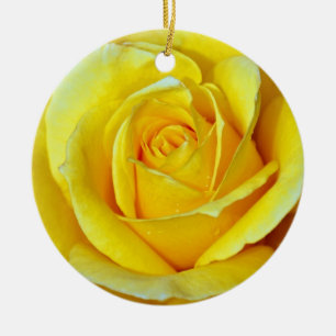 Bel ornement de Noël de rose jaune