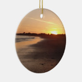 Bel ornement de plage de coucher du soleil de la (Droite)