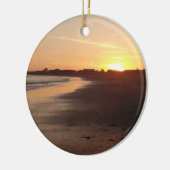 Bel ornement de plage de coucher du soleil de la (Gauche)
