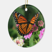 Bel ornement en céramique de papillon de monarque (Gauche)