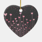 Bel ornement rose de la Saint-Valentin | de coeurs (Dos)