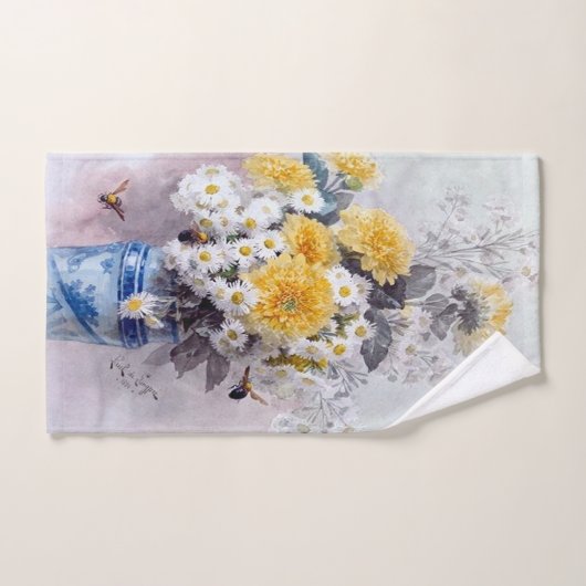 Bel Paul De Longpre Peintre Français (Serviette à main)