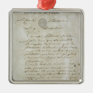 Bel van Maximilien de Robespierre Metalen Ornament