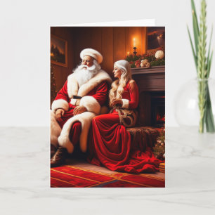 Bela Brown Kerstman en Mevrouw Claus Kaart