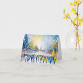 Bela Brown komen allemaal getrouw Kaart (Gele Bloem)