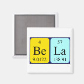 Bela periodieke tabelnaam magneet (Voorkant / Achterkant)