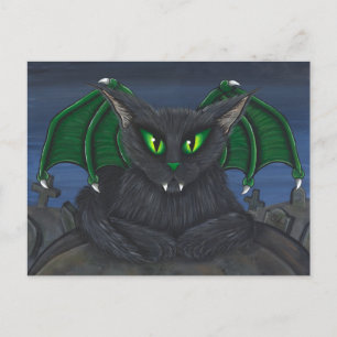 Bela Vampire Cat Gothic Fantasy Art Briefkaart