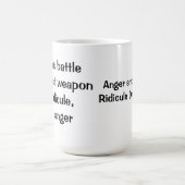 Belachelijk, geen boosheid koffiemok (Center)