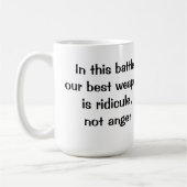 Belachelijk, geen boosheid koffiemok (Links)