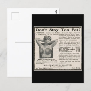 Belachelijke "Flesh Reducer" Retro Ad Briefkaart