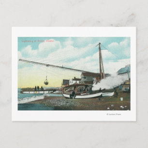 Belading Barge voor SeaNome, AK Briefkaart