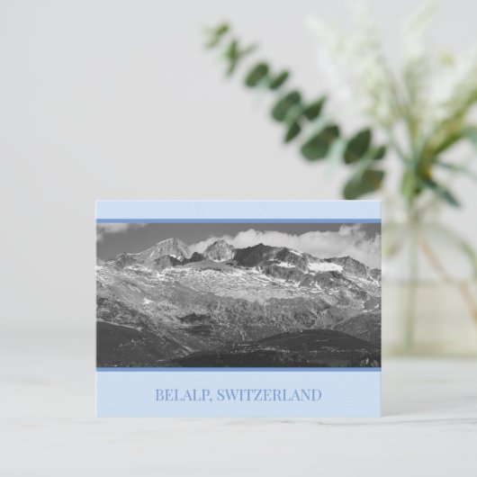 Belalp and Hohstock, Zwitserland Briefkaart (Staand voorkant)