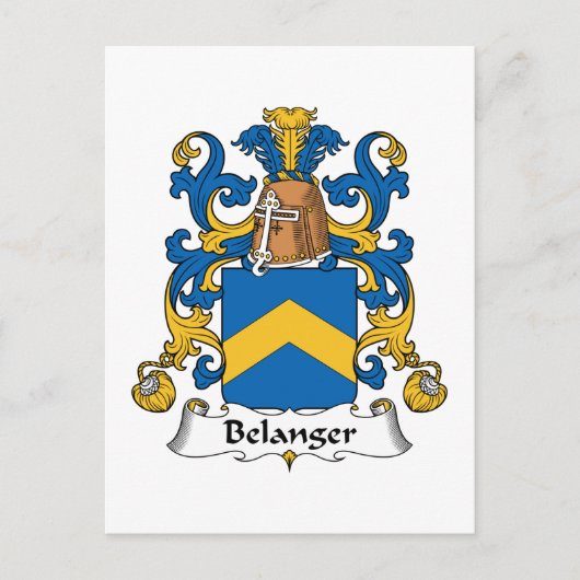 Belanger Family Crest Briefkaart (Voorkant)
