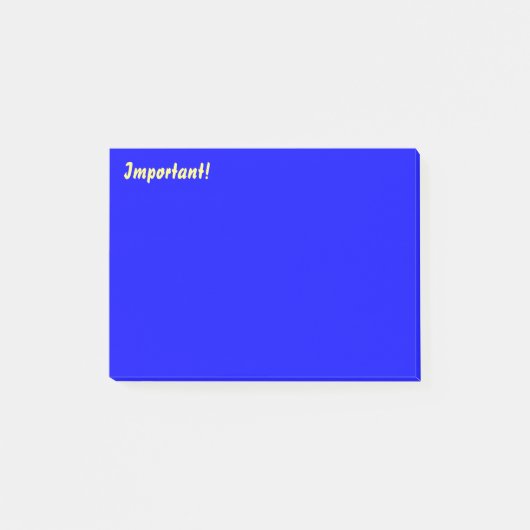 Belangrijk Deep Blue Post-it® Notes (Voorkant)