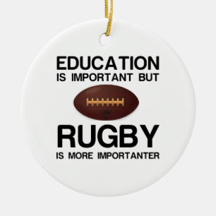 BELANGRIJK ONDERWIJS VOOR HET BELANG VAN RUGBY KERAMISCH ORNAMENT
