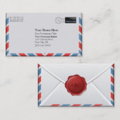 Belangrijk Visitekaartje voor Air Mail Envelope (Voorkant / Achterkant)