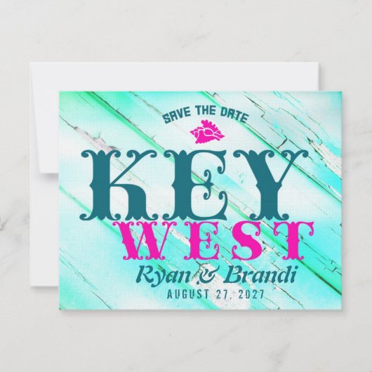 BELANGRIJK WEST-hout Bespaar de datum Save The Date (Voorkant)