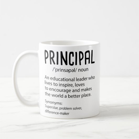 Belangrijkste definitie Funny Gift for Teacher Koffiemok (Links)