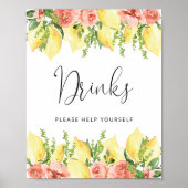 Belangrijkste Drink citroengebarentaal Poster (Voorkant)