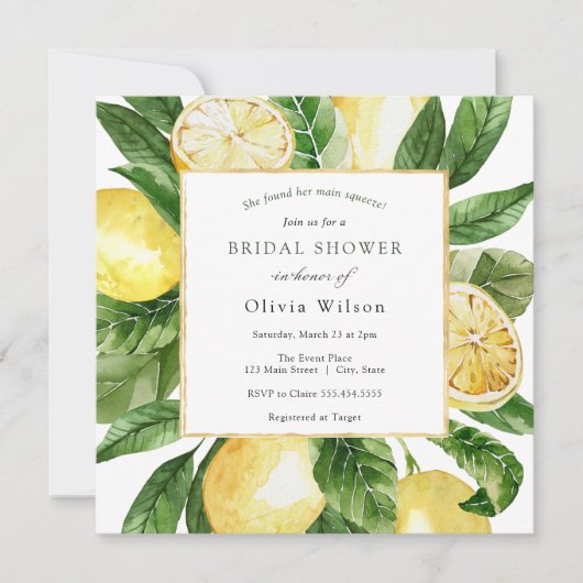 Belangrijkste drukkerij van de Bridal van de Lemon Kaart (Voorkant)