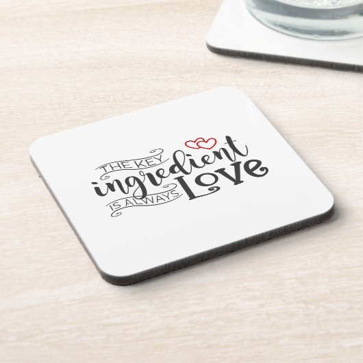 Belangrijkste ingrediënt is Love Valentijn | ONDER Bier Onderzetter (Linkerzijde)