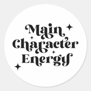 Belangrijkste karakteristieke energie ronde sticker