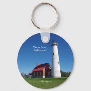 Belangrijkste keten van Tawas Point Lighthouse Sleutelhanger