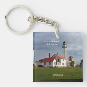 Belangrijkste keten van Whitefish Point Lighthouse Sleutelhanger