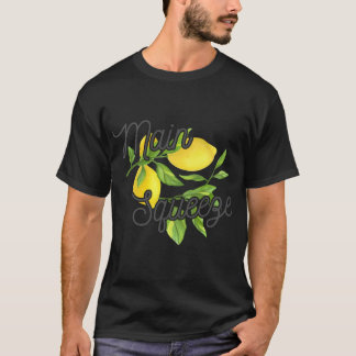 Belangrijkste knijpen citroenen en bladeren t-shirt